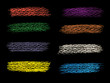 Banner, fondo negro, colores, ilustración, acuarela