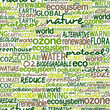 Go Green words seamless pattern