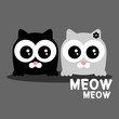 Two cute baby kittens greeting card