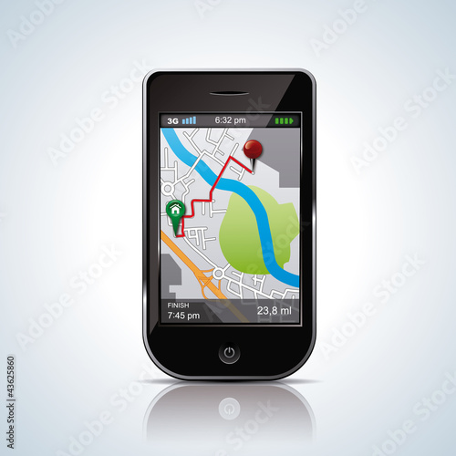 Vector: gps movile gps movile