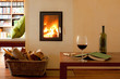 wohnzimmer mit kamin