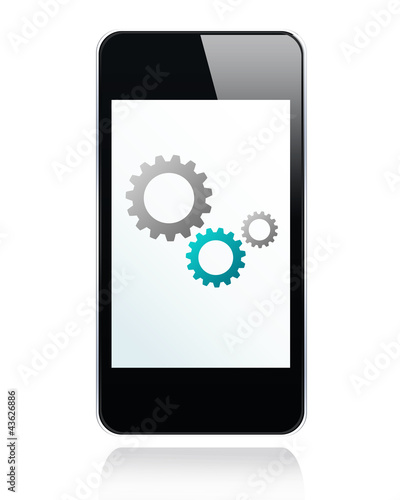 Illustration: Cogs Smartphone Cogs Smartphone