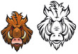 Angry boar mascot