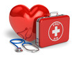 Illustration: Medical assistance and cardiology concept Medical assistance and cardiology concept