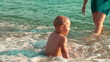 Kid Having Fun On The Beach