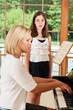 Singing student and teacher