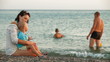 Family On The Summer Beach