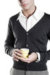 Man holding a cup of coffee