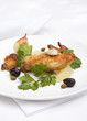 A chicken meal on a plate