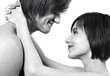 Couple looking at each other