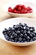 Blueberries and raspberries