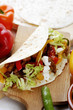 Salad in tortilla wrap