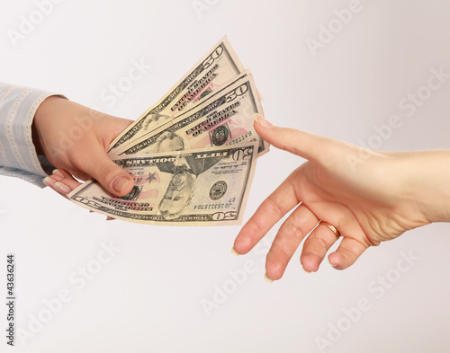 Photo: Money on the hands Money on the hands