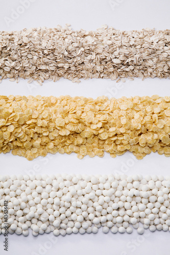 Photo: Oat, corn flakes and barley Oat, corn flakes and barley
