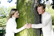 Couple holding hands