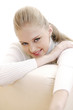 Young woman resting on the couch