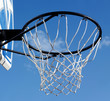 Close up of basketball hoop