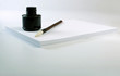 Paintbrush with paper and ink