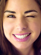 Woman winking