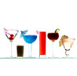 Side view of cocktail varieties