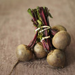 High angle close up of some beetroot