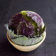 High angle close up of a cabbage