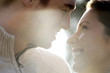 Couple looking at each other