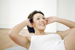 Woman doing abdominal exercises