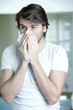 A man having flu