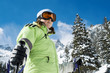 Woman skiing