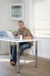 Man working in a home office