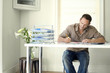 Man working at his desk in a home office