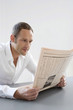 Man reading newspaper
