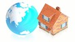 Earth animation with house