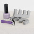 Nail polish, nail clipper and toe dividers