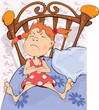 The girl on a bed