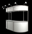 reception counter isolated on black