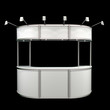 reception counter isolated on black