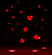 flying petals of rose