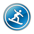 Glossy Button "Snowboarding"