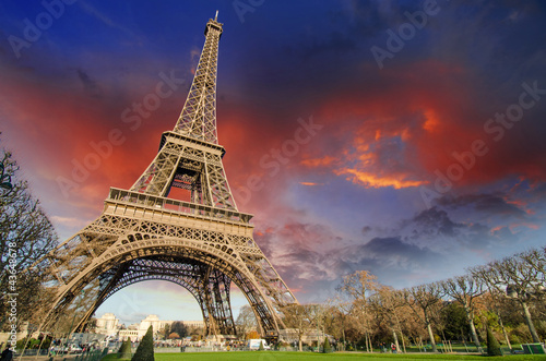 Photo: Eiffel Tower in Paris under a thunder-charged sky Eiffel Tower in Paris under a thunder-charged sky
