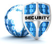 Illustration: Earth and shield security Earth and shield security
