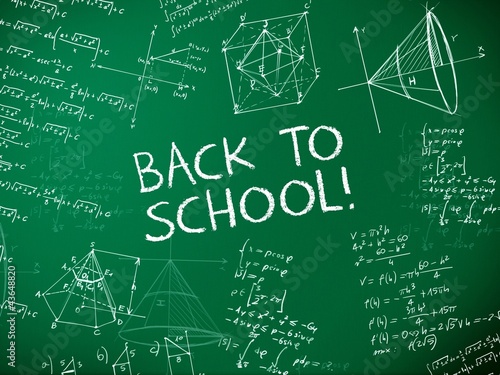 Illustration: Back to school blackboard Back to school blackboard