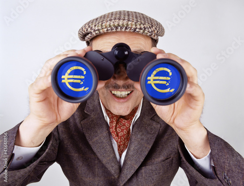 Foto: Spekulant beobachtet Euro Spekulant beobachtet Euro