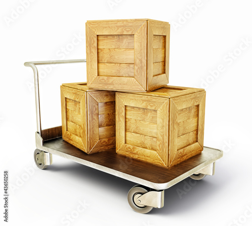 Illustration: wooden box wooden box