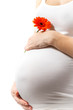 Photo: Pregnant woman touching here belly Pregnant woman touching here belly