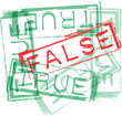 Vektor: TRUE / FALSE rubber stamp print. Vector illustration TRUE / FALSE rubber stamp print. Vector illustration