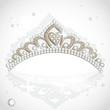 Vector: Shining vector tiara with diamonds Shining vector tiara with diamonds
