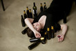 Drunk girl sleeping