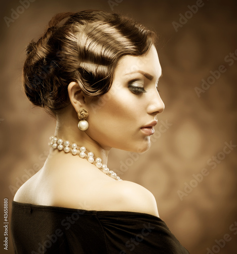 Photo: Sepia Toned Retro Style Portrait. Romantic Beauty Sepia Toned Retro Style Portrait. Romantic Beauty